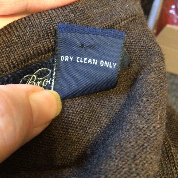 Brooks Brothers Men Merino Wool Brown Sweater Medium Classic Academia Old Money - Picture 7 of 7